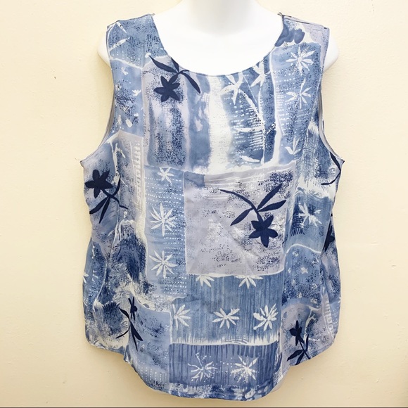 Division of Graff Tank Top Sleeveless Floral  10 - Picture 1 of 9
